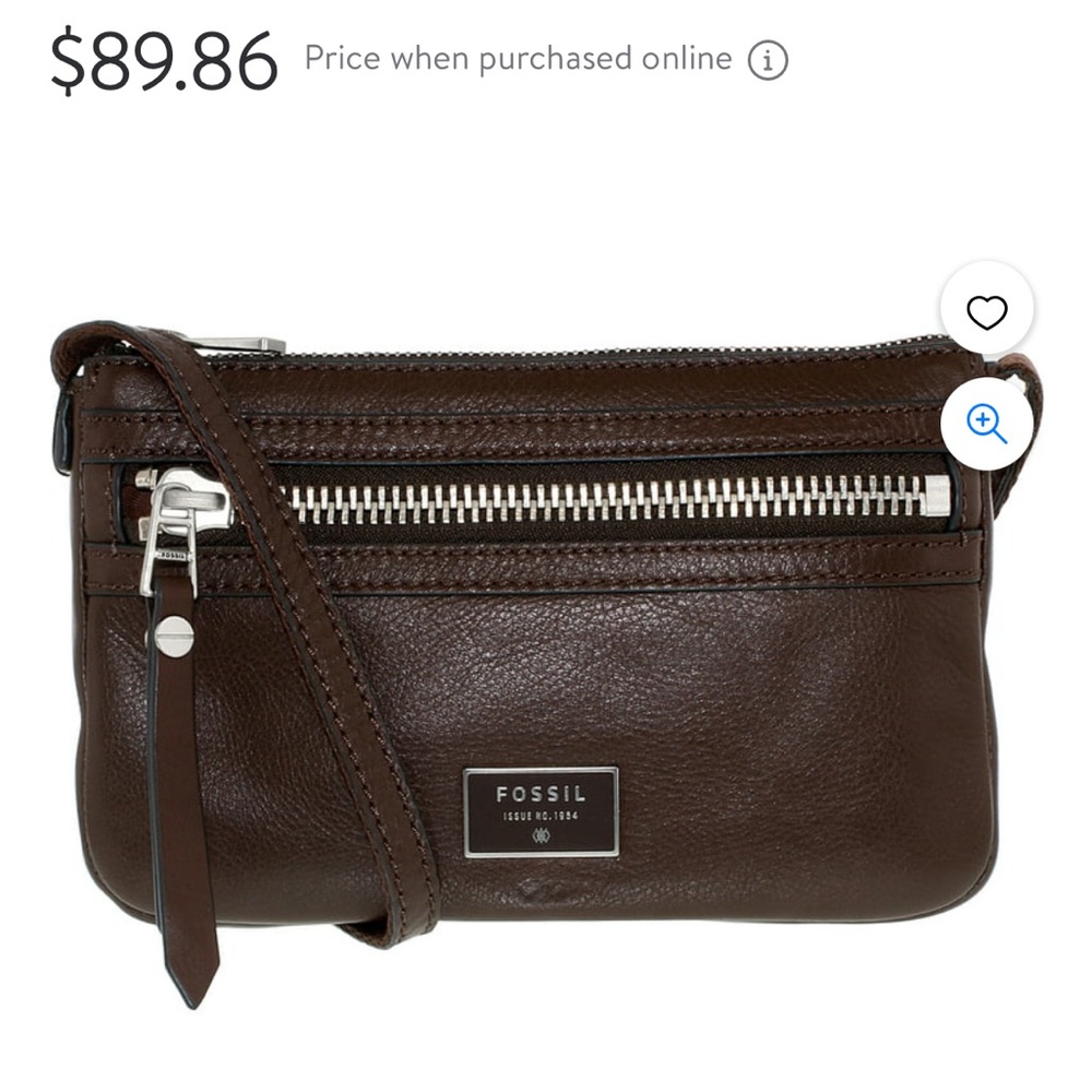 Fossil  Mini Dawson Crossbody Brown Leather